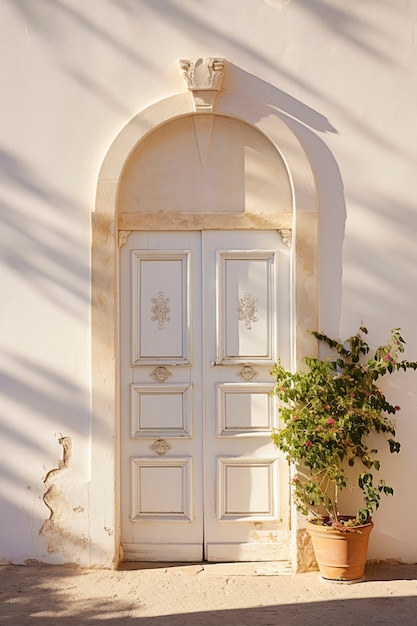 Foto gratuita rendering 3d della porta mediterranea