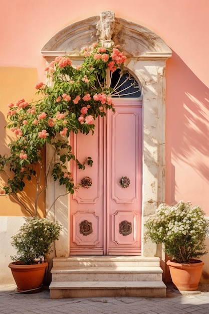 3d rendering of mediterranean door