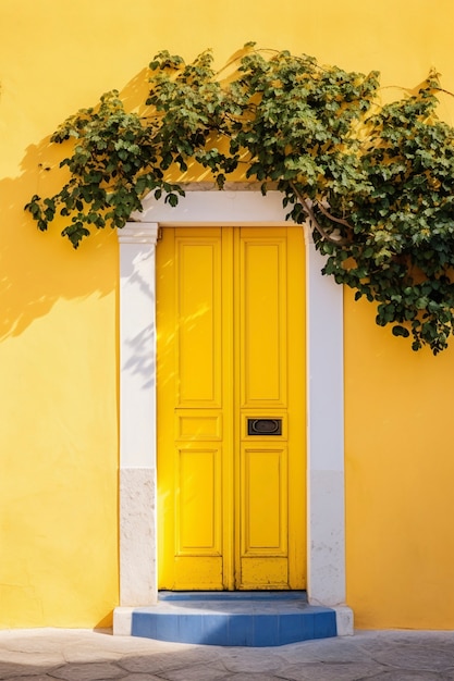 Free photo 3d rendering of mediterranean door