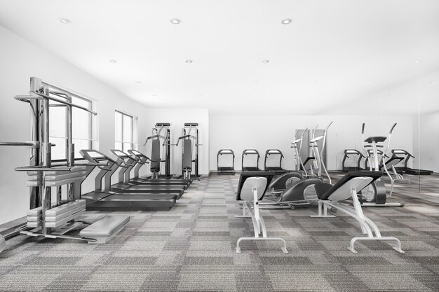 premium photo modern loft gym and fitness