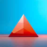 Free photo 3d rendering of neon  triangle