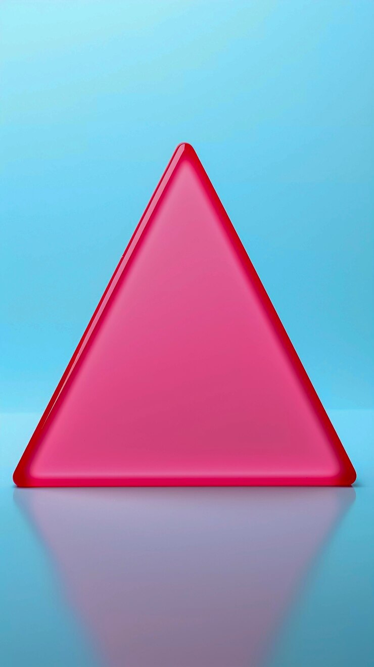 Free Photo 3d rendering of neon  triangle