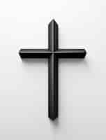 Бесплатное фото 3d-рендеринг черного креста