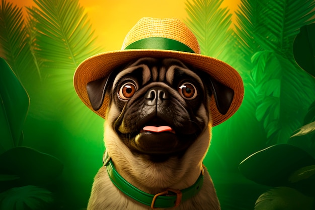 無料写真 3dレンダリング カートゥーン犬の肖像画