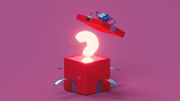 3d rendering of mystery box