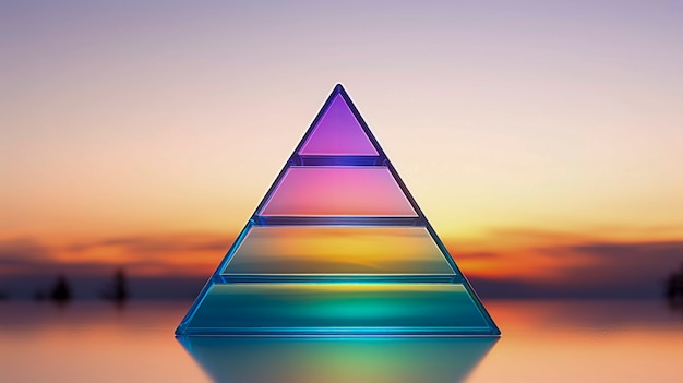 Бесплатное фото 3d-рендеринг неонового треугольника