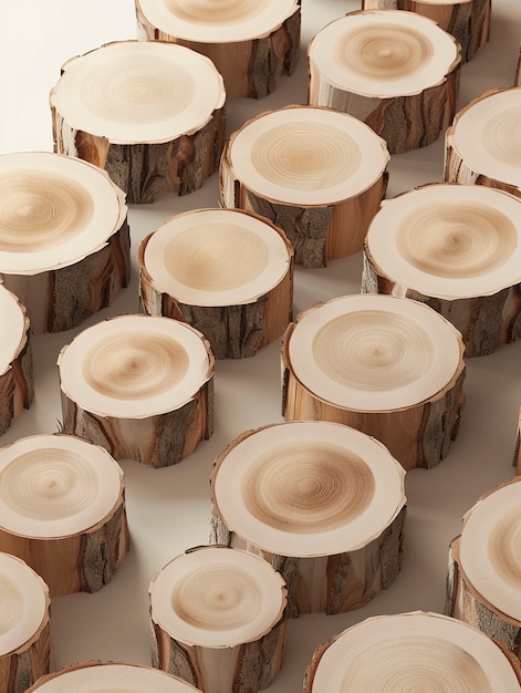 Бесплатное фото 3d-рендеринг деревянных бревен