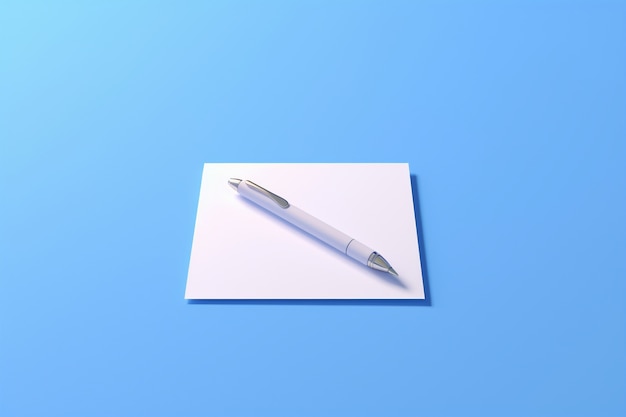 Free photo 3d rendering of pen with envelope