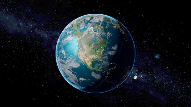 Foto gratuita rendering 3d del pianeta terra
