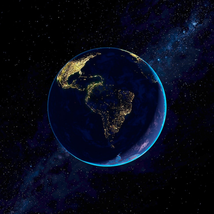 Free Photo 3d rendering of planet earth