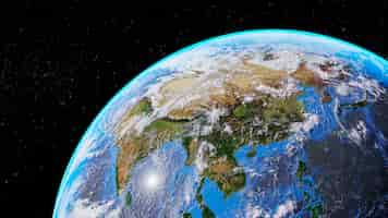 Free photo 3d rendering of planet earth