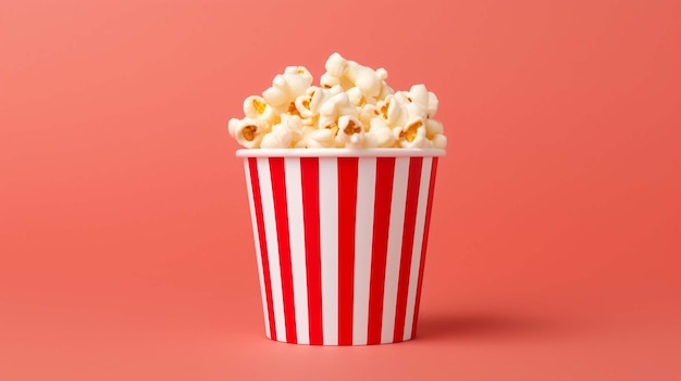 Free photo 3d rendering of popcorn snack for movies