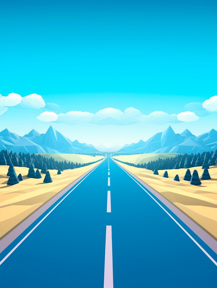 Free Photo 3d rendering of road scenario