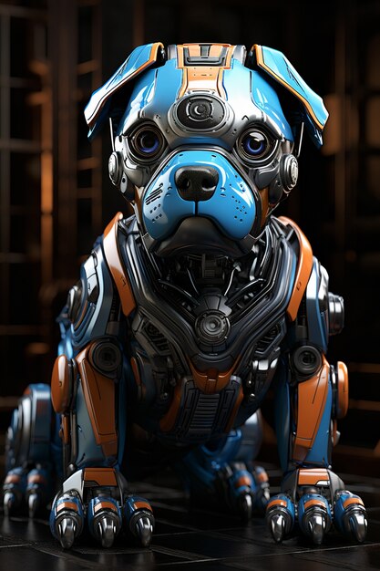 3d rendering of robotic dog