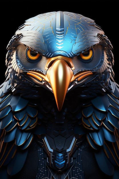 3d rendering of robotic eagle