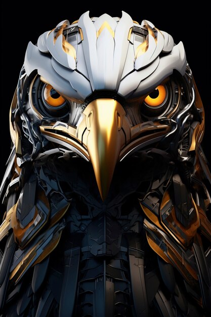 3d rendering of robotic eagle