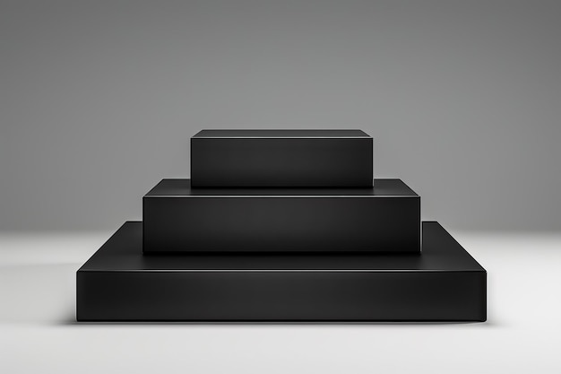 Free photo 3d rendering of a round simple square podium on light background