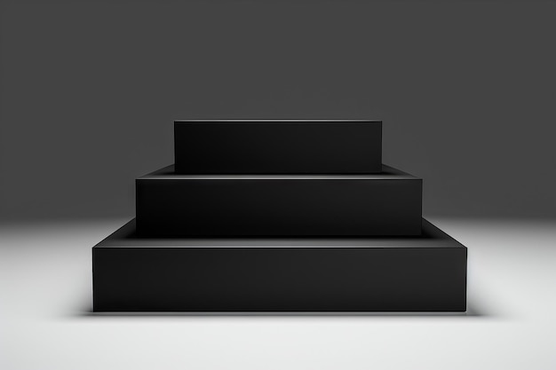 Free photo 3d rendering of a round simple squared podium on light background