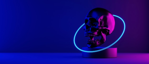 3d rendering of skull