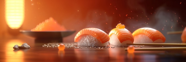 Free photo 3d rendering of sushi