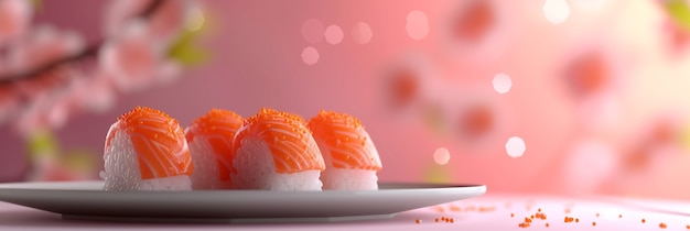 Free photo 3d rendering of sushi