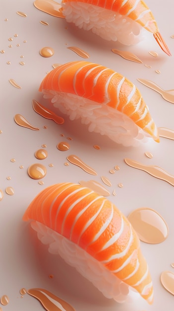 Foto gratuita rendering 3d del sushi