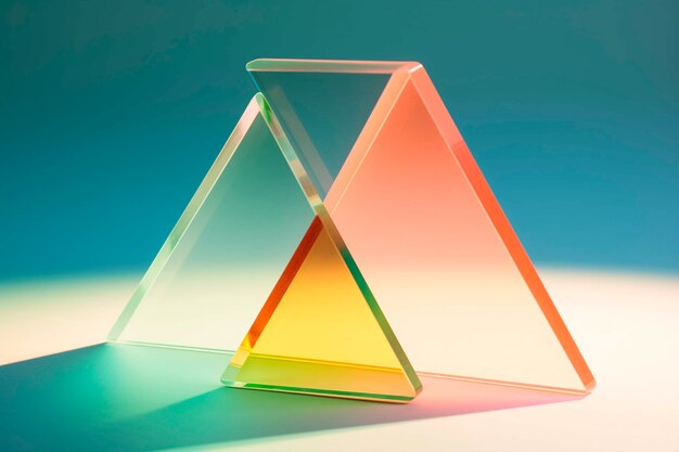 3d rendering of transparent triangle