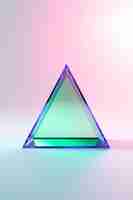 Free photo 3d rendering of transparent triangle