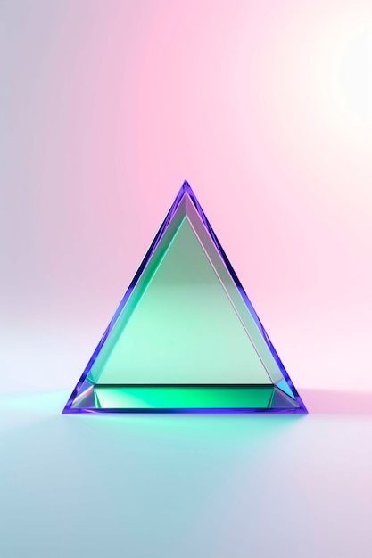 3d rendering of transparent triangle
