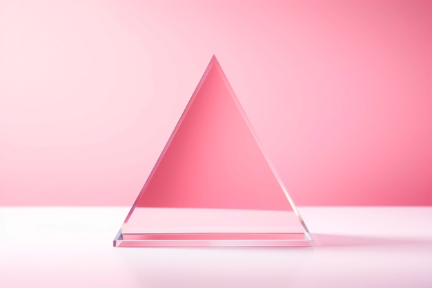 Free photo 3d rendering of transparent triangle