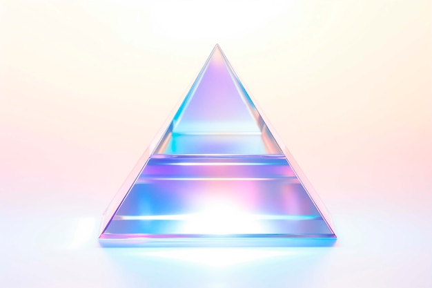 3d rendering of transparent triangle