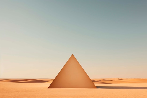 Free photo 3d rendering of triangle in desert
