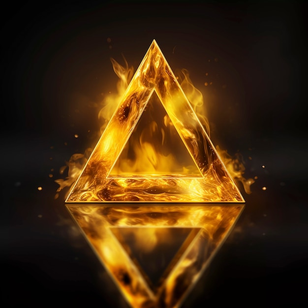 Free photo 3d rendering of triangle