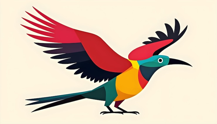 無料Photo 3d レンダリングの熱帯鳥のイラスト