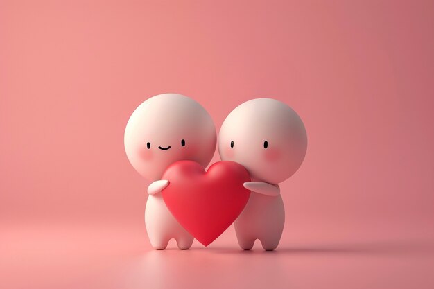 3d  rendering of valentines day