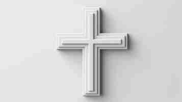 Free photo 3d rendering of white cross