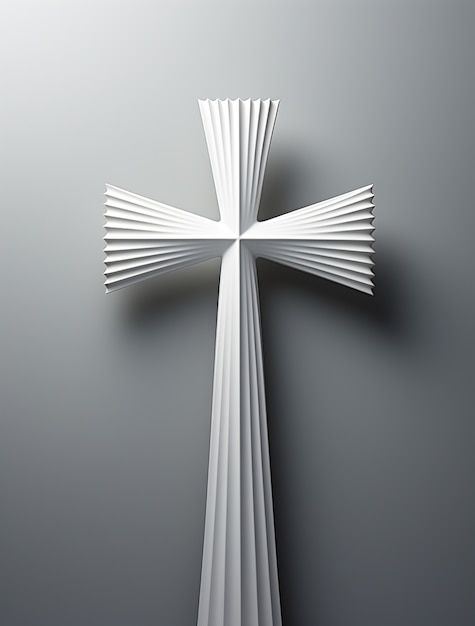 3d rendering of white cross