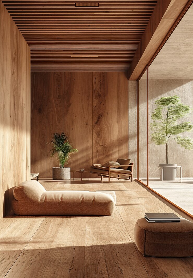 Free Photo 3d rendering of wooden house