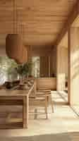 Foto gratuita rendering 3d di una casa in legno