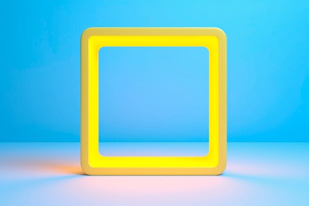3D-рендеринг желтого квадрата
