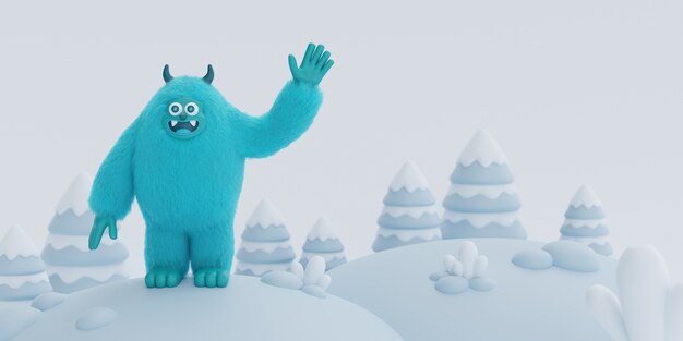 3d rendering of yeti