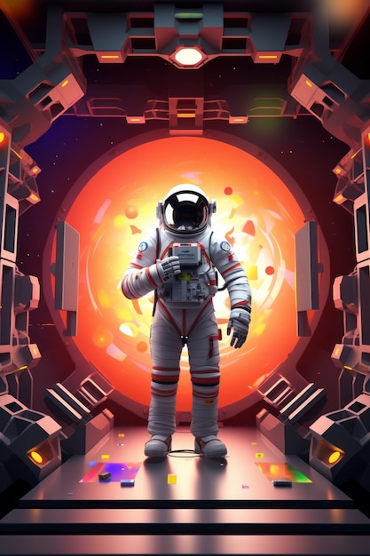 3d rendring of astronaut