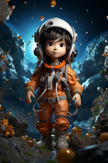 Free photo 3d rendring of astronaut