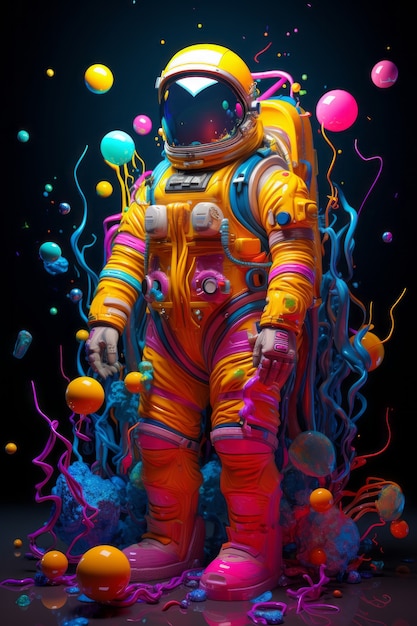 Free photo 3d rendring of astronaut