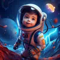 Free photo 3d rendring of astronaut