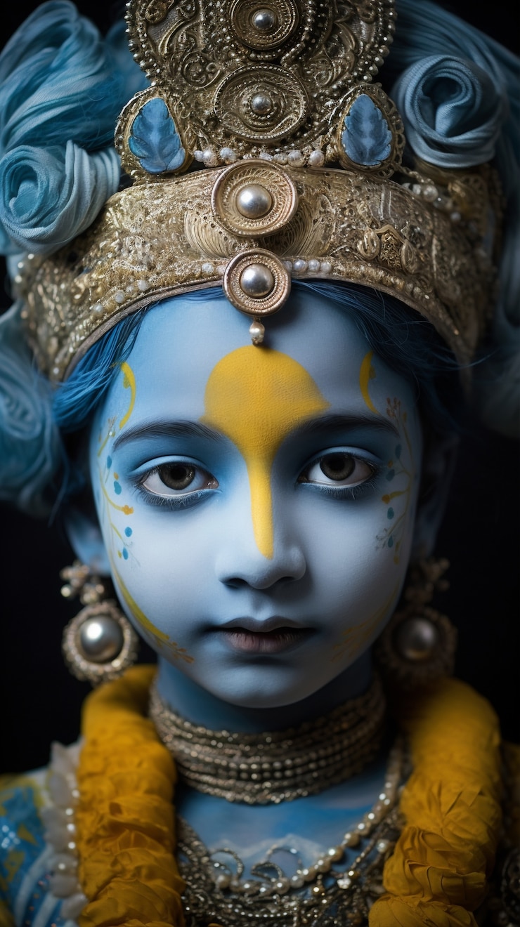Free Photo 3d representation of hindu deity krishna