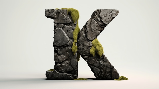 Free photo 3d representation of the letter k