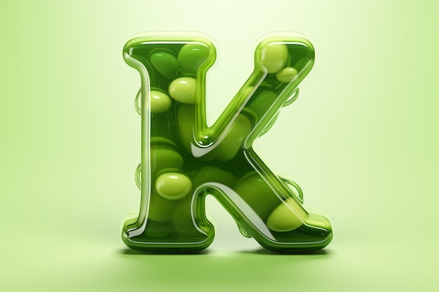 Free photo 3d representation of the letter k