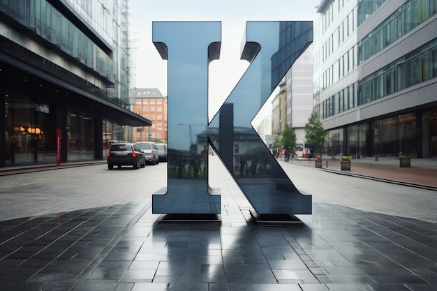 Free photo 3d representation of the letter k