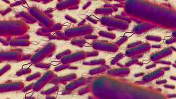 Free photo 3d representation of microscopic pathogens